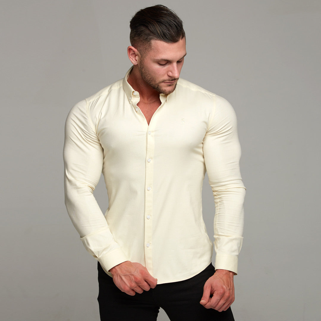 Super Slim Stretch Classic Oxford Lemon - FS314