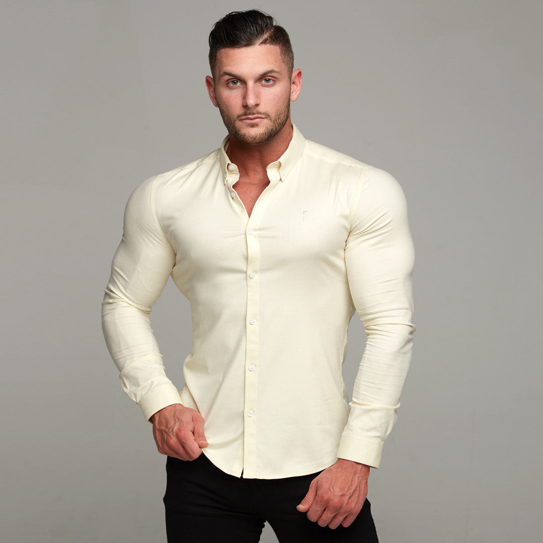 Super Slim Stretch Classic Oxford Lemon - FS314