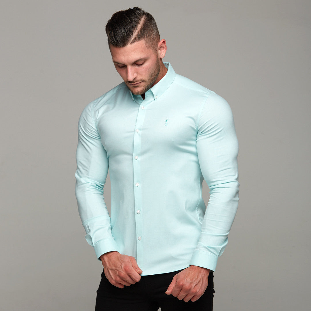 Super Slim Stretch Classic Oxford Mint - FS310