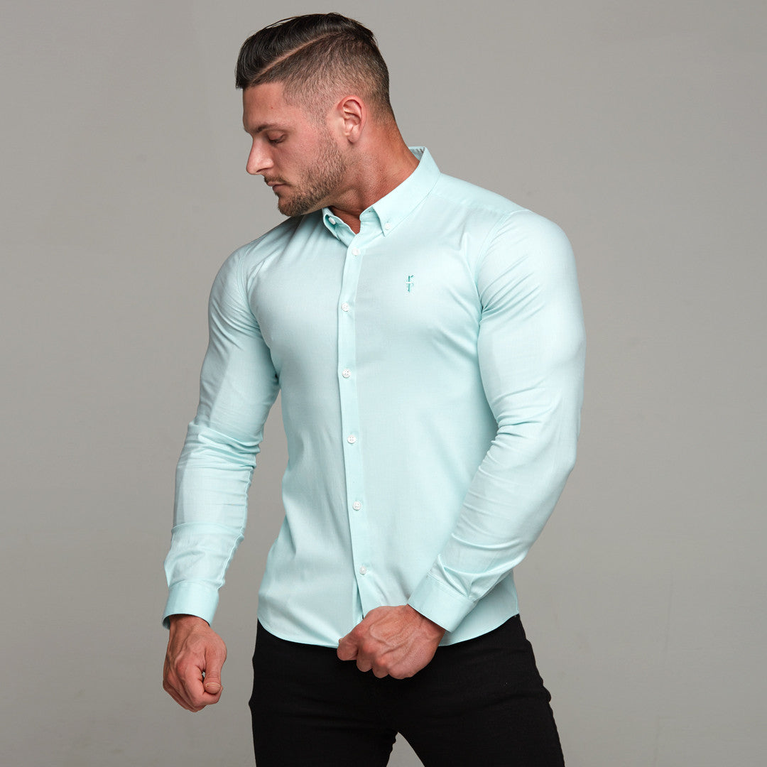 Super Slim Stretch Classic Oxford Mint - FS310