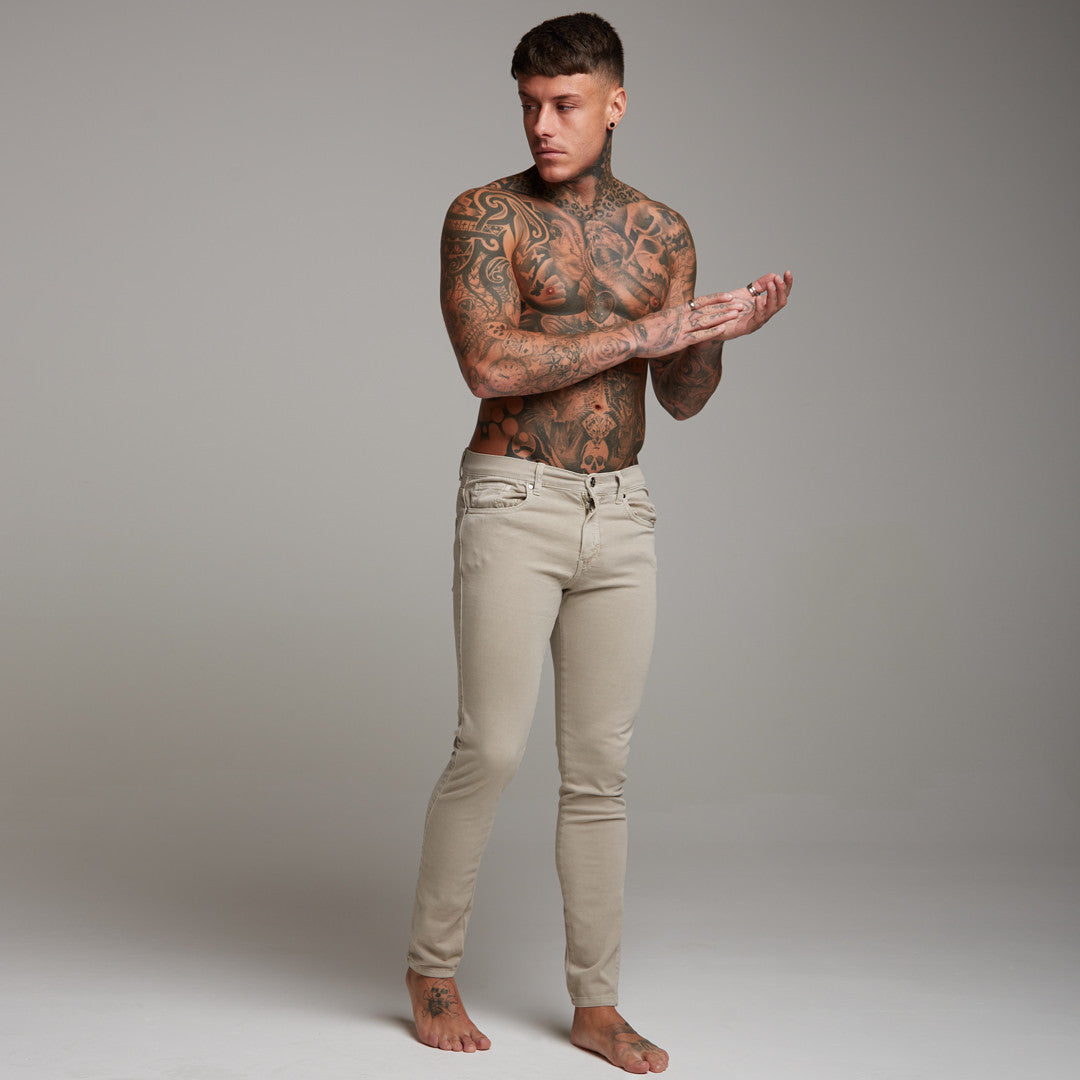 Slim Stretch Beige Jeans - FSH134
