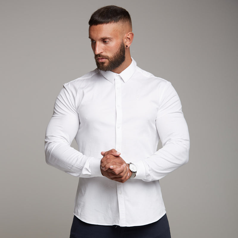 Father Sons Super Slim Luxe Ultra Stretch Classic White Long Sleeve -  FS331