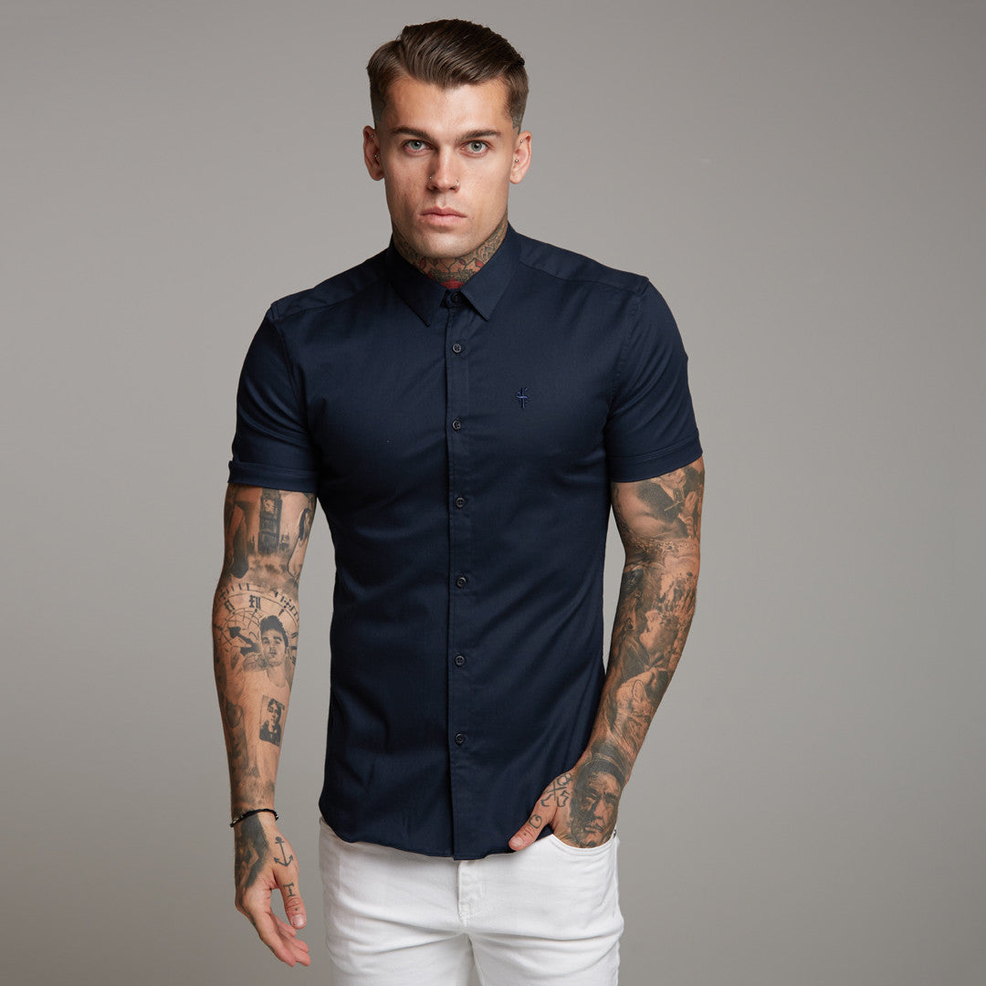 Super Slim Luxe Ultra Stretch Bright Blue Short Sleeve