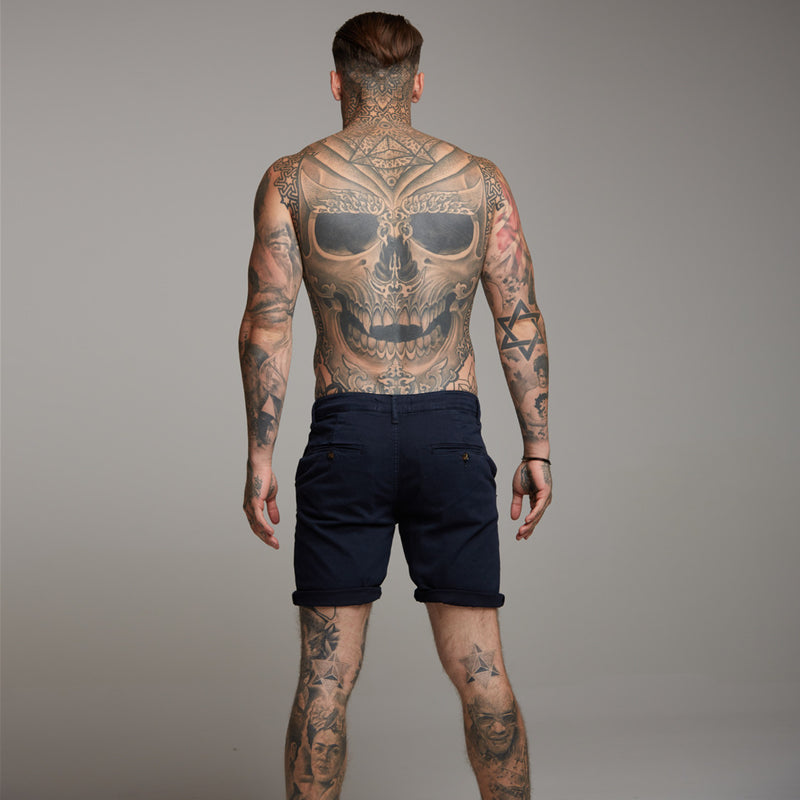 Father Sons Slim Fit Navy Chino Shorts - FSH148