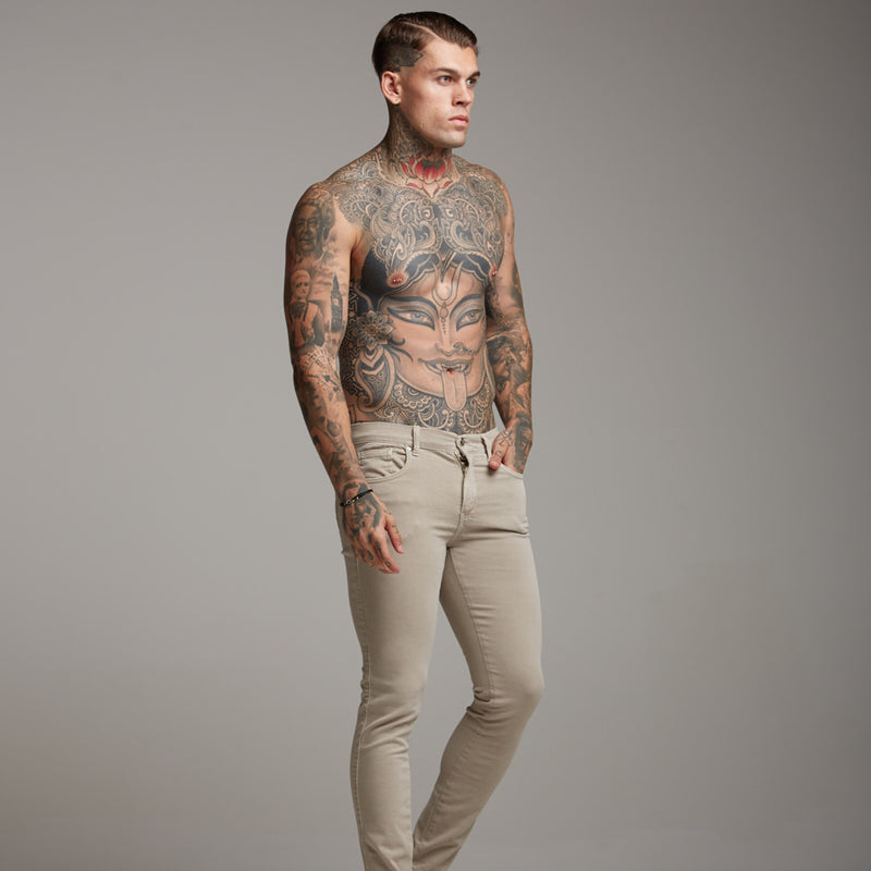 Father Sons Slim Stretch Beige Jeans - FSH134