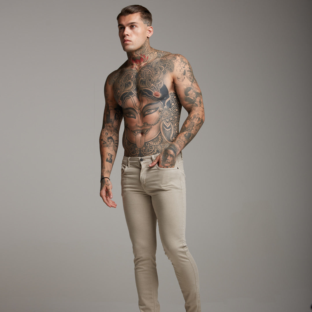 Ultra Stretch Beige Jeans - FSH272
