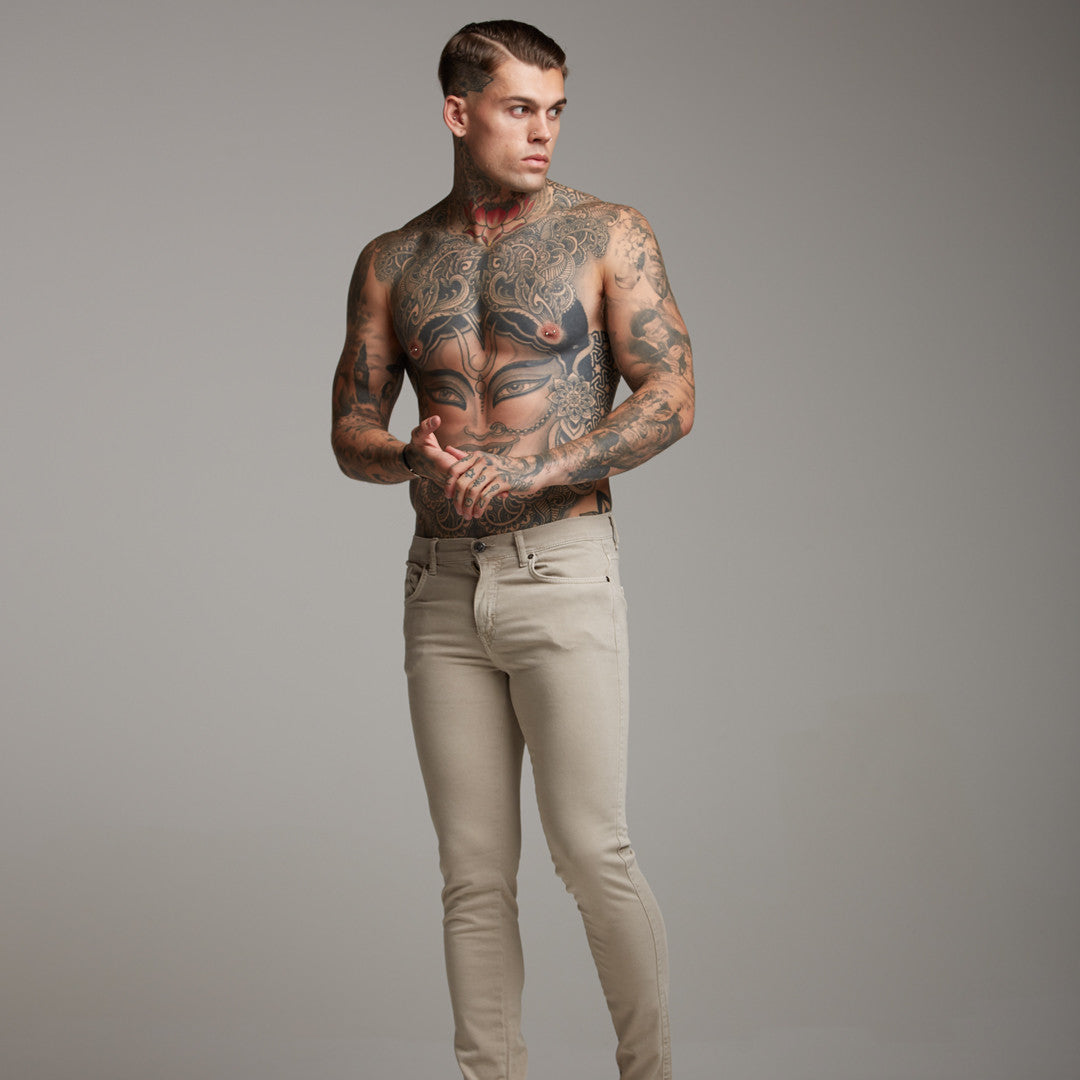 Slim Stretch Beige Jeans - FSH134