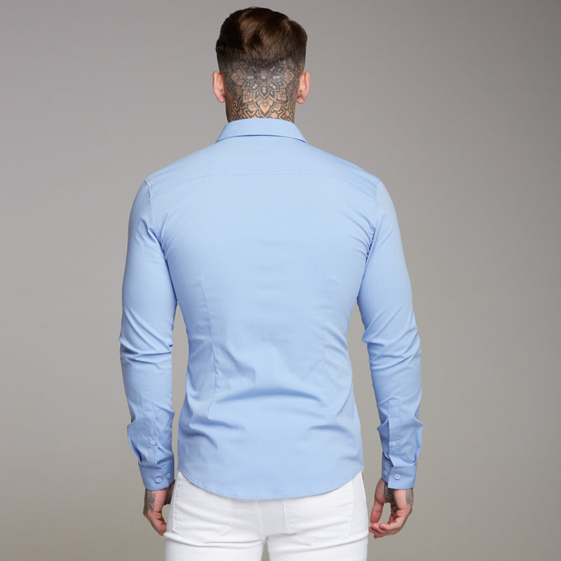 Father Sons Super Slim Ultra Stretch Classic Light Blue Shirt - FS356