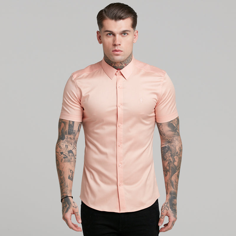Father Sons Super Slim Luxe Ultra Stretch Peach Short Sleeve -  FS382
