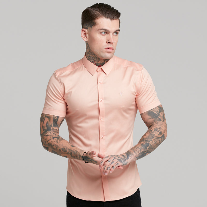 Father Sons Super Slim Luxe Ultra Stretch Peach Short Sleeve -  FS382