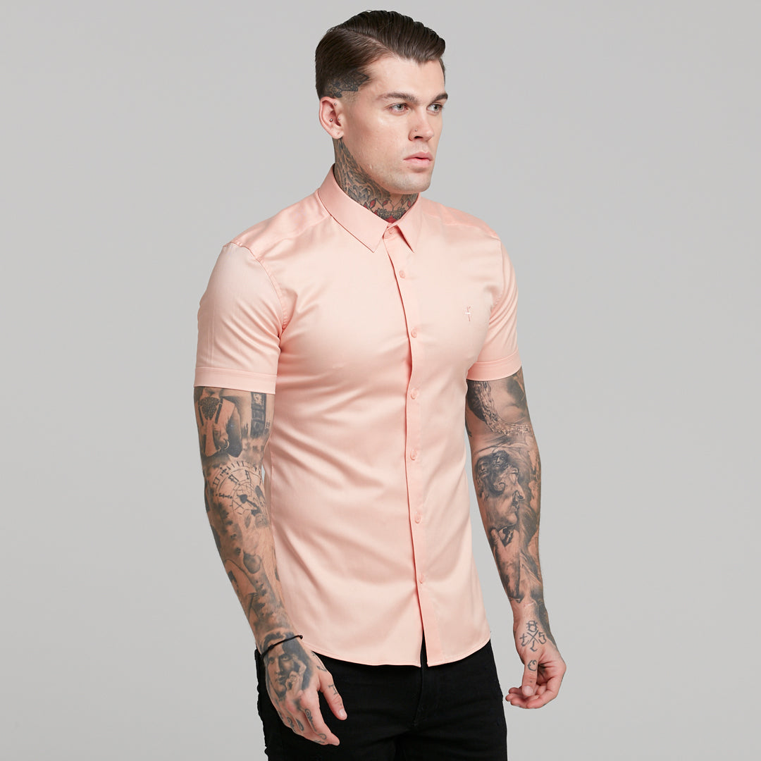 Super Slim Luxe Ultra Stretch Peach Short Sleeve -  FS382