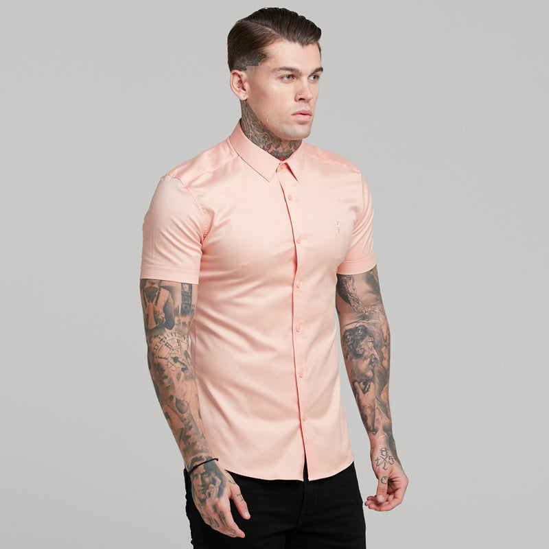 Father Sons Super Slim Luxe Ultra Stretch Peach Short Sleeve -  FS382