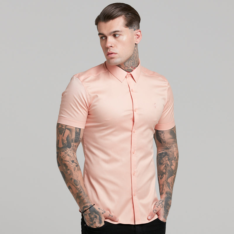 Father Sons Super Slim Luxe Ultra Stretch Peach Short Sleeve -  FS382