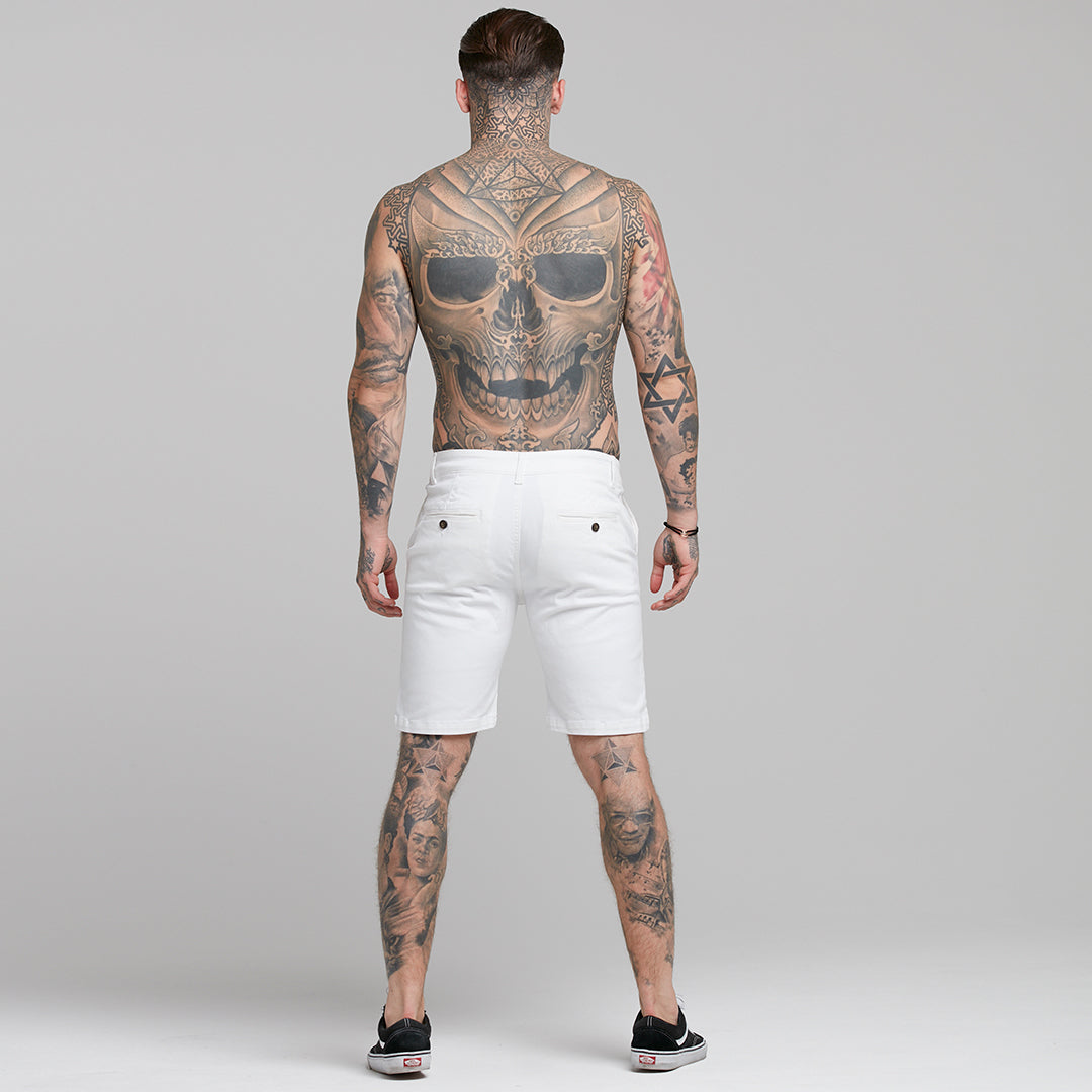 Slim Fit Ecru Chino Shorts - FSH228