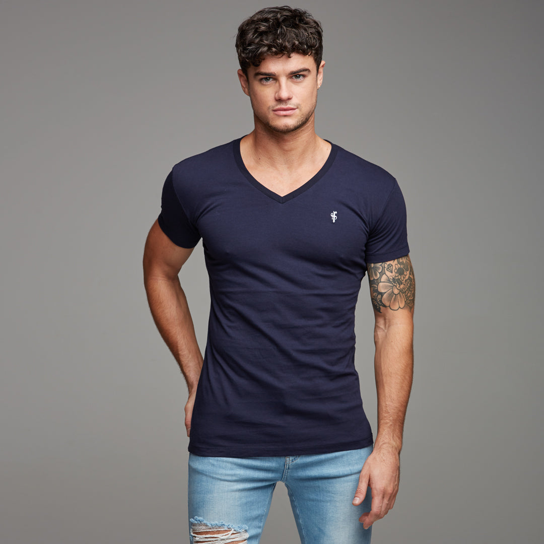 Classic Navy V Neck -  FSH191