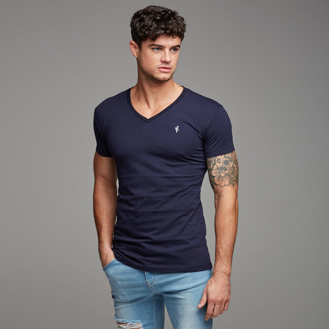 Classic Navy V Neck -  FSH191