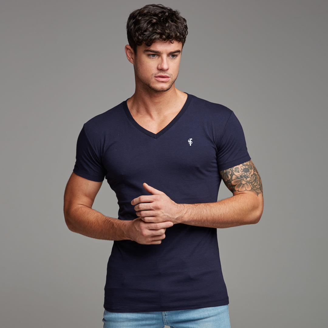 Classic Navy V Neck -  FSH191
