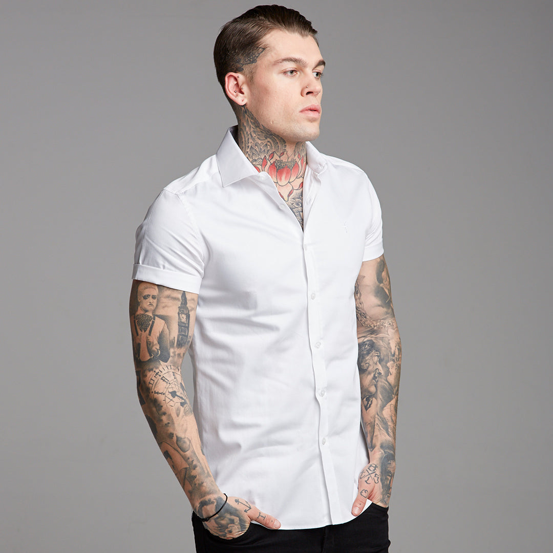 Classic White Luxe Egyptian Cotton Short Sleeve - FS379