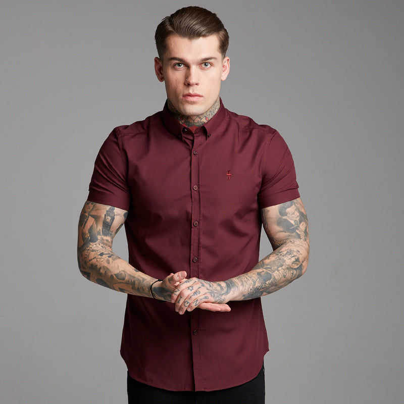 Father Sons Classic Tonal Burgundy Short Sleeve - FS366 (LAST CHANCE)