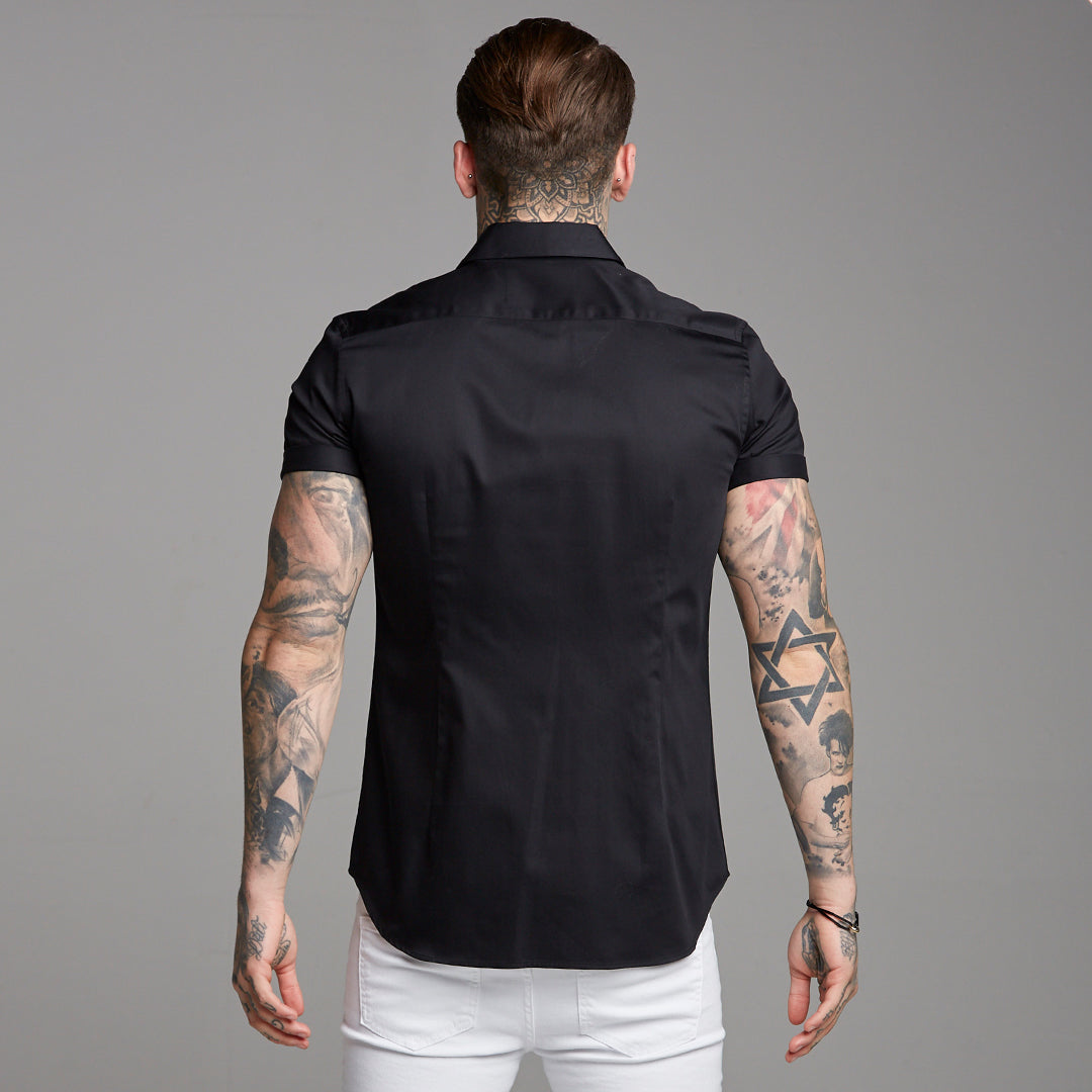 Classic Black Luxe Egyptian Cotton Short Sleeve - FS378