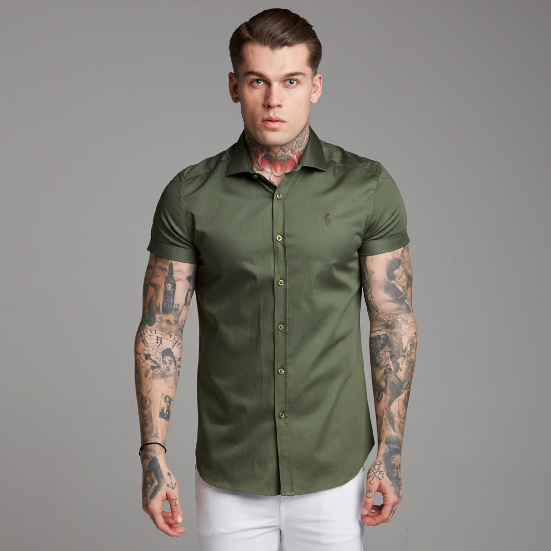 Classic Khaki Luxe Egyptian Cotton Short Sleeve - FS376 (LAST CHANCE)