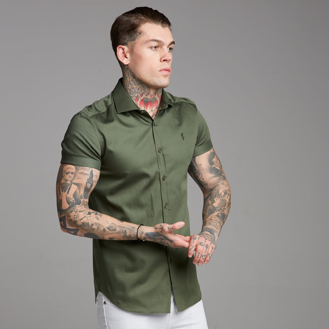 Classic Khaki Luxe Egyptian Cotton Short Sleeve - FS376 (LAST CHANCE)