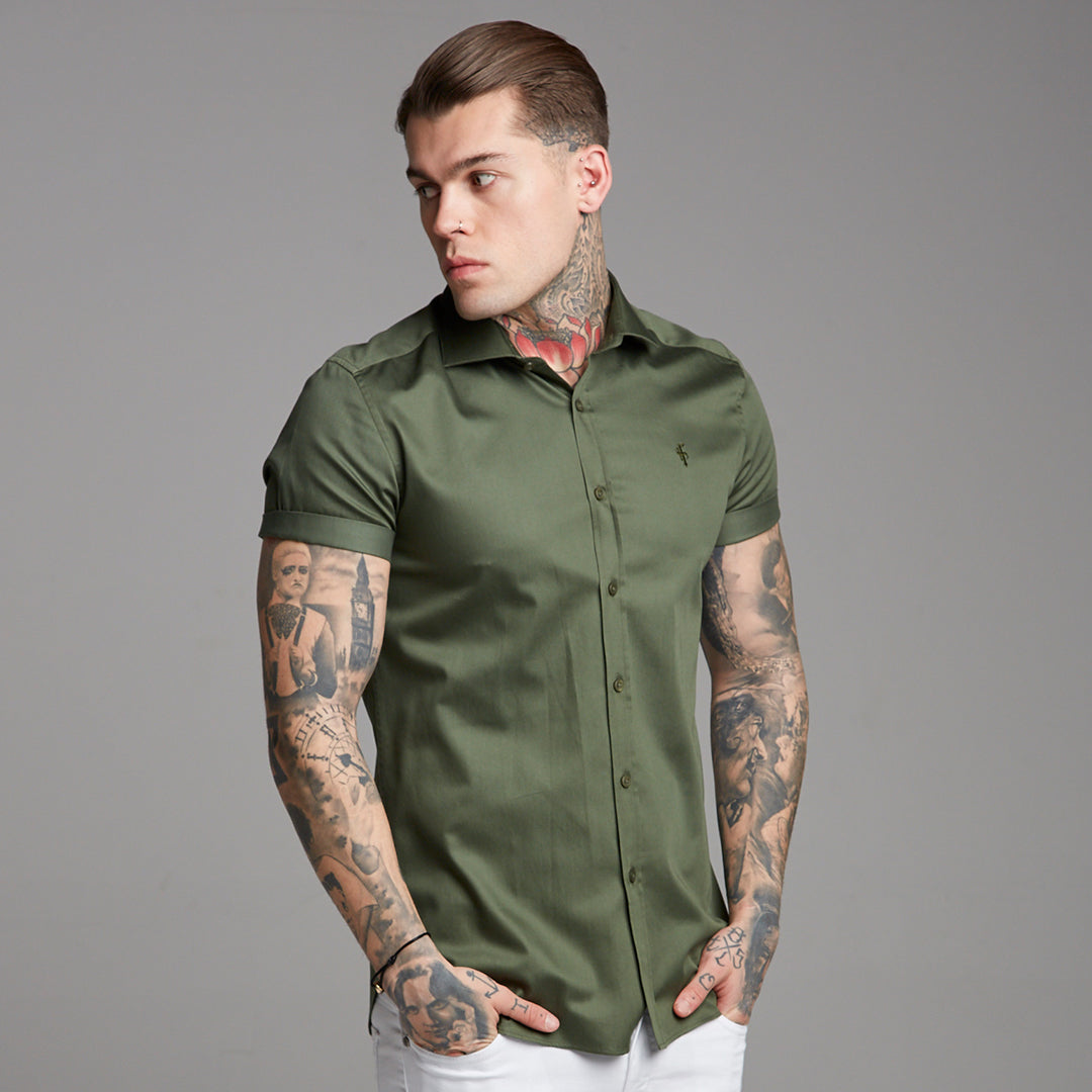 Classic Khaki Luxe Egyptian Cotton Short Sleeve - FS376 (LAST CHANCE)