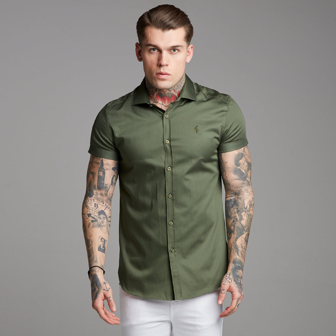 Classic Khaki Luxe Egyptian Cotton Short Sleeve - FS376 (LAST CHANCE)
