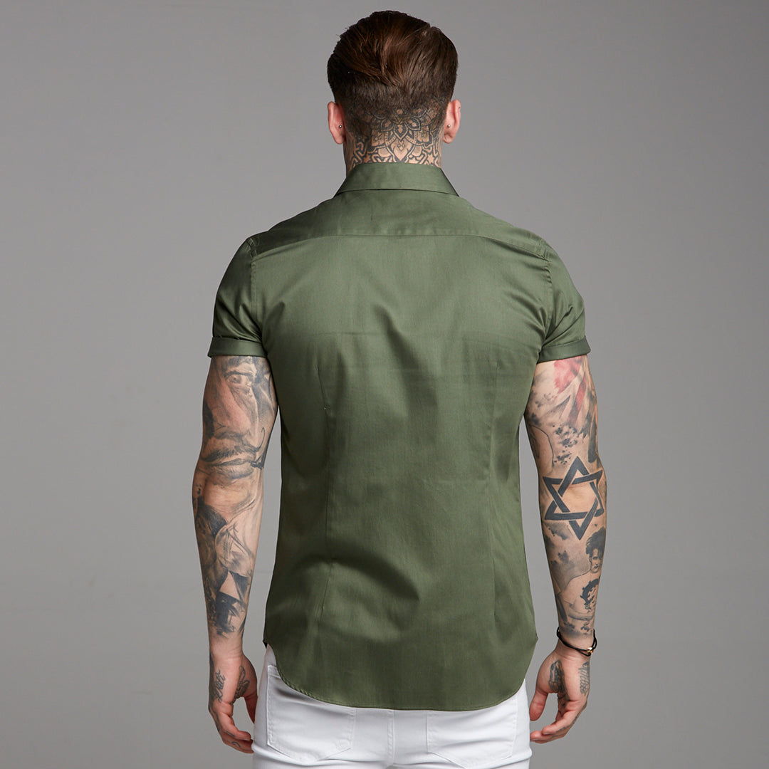Classic Khaki Luxe Egyptian Cotton Short Sleeve - FS376 (LAST CHANCE)