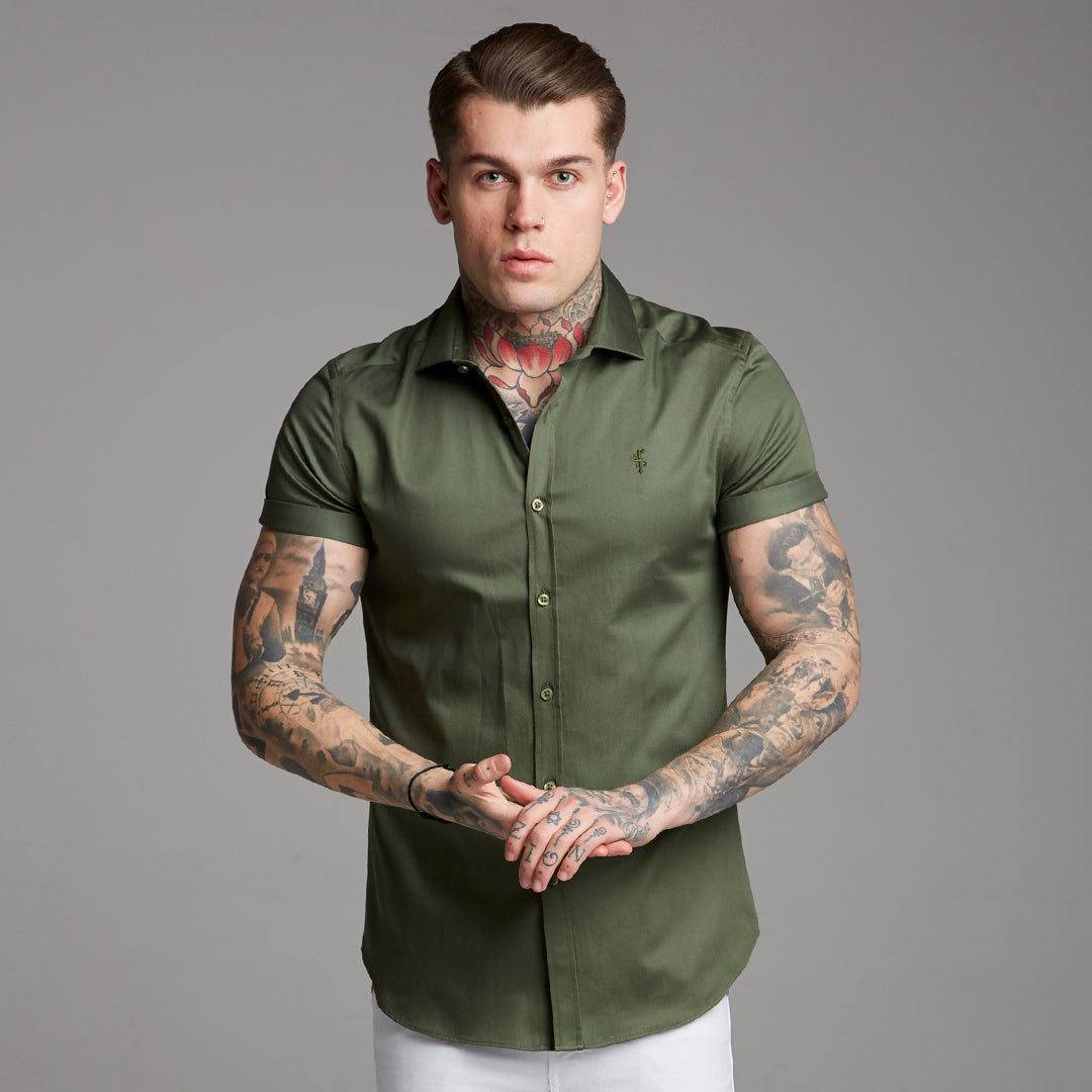 Classic Khaki Luxe Egyptian Cotton Short Sleeve - FS376 (LAST CHANCE)