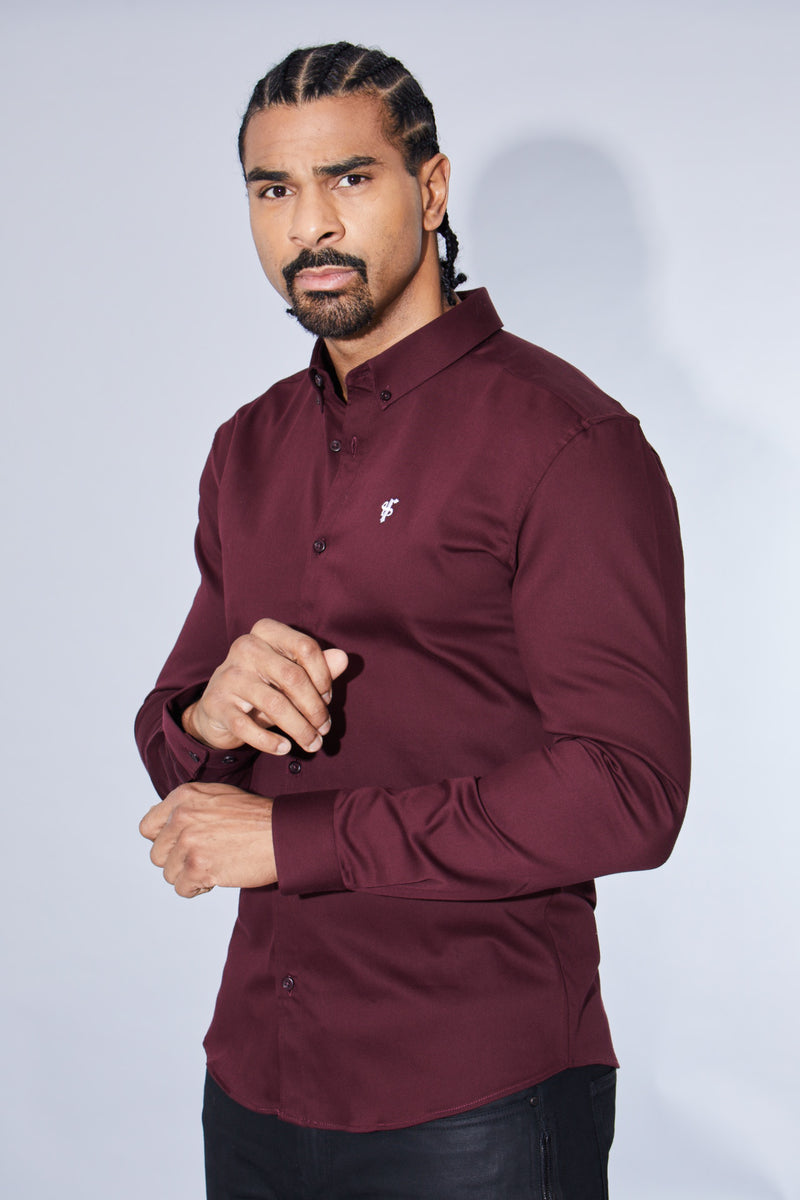 Father Sons Super Slim Stretch Burgundy Denim Long Sleeve - FS212