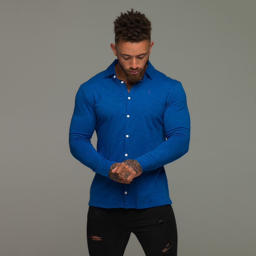 Super Slim Royal Blue Jersey - FSH02 (LAST CHANCE)