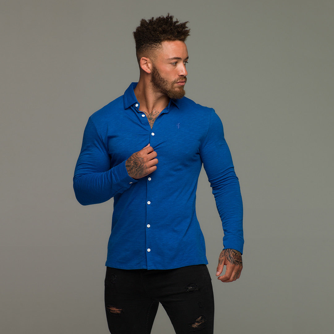 Super Slim Royal Blue Jersey - FSH02 (LAST CHANCE)