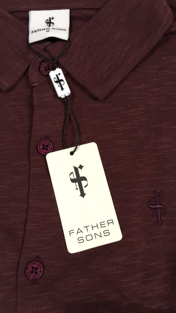 Burgundy Jersey Short Sleeve - FSH016 (LAST CHANCE)