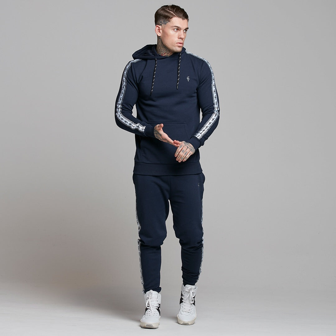 Tapered Navy Hoodie Top - FSM005 (LAST CHANCE)