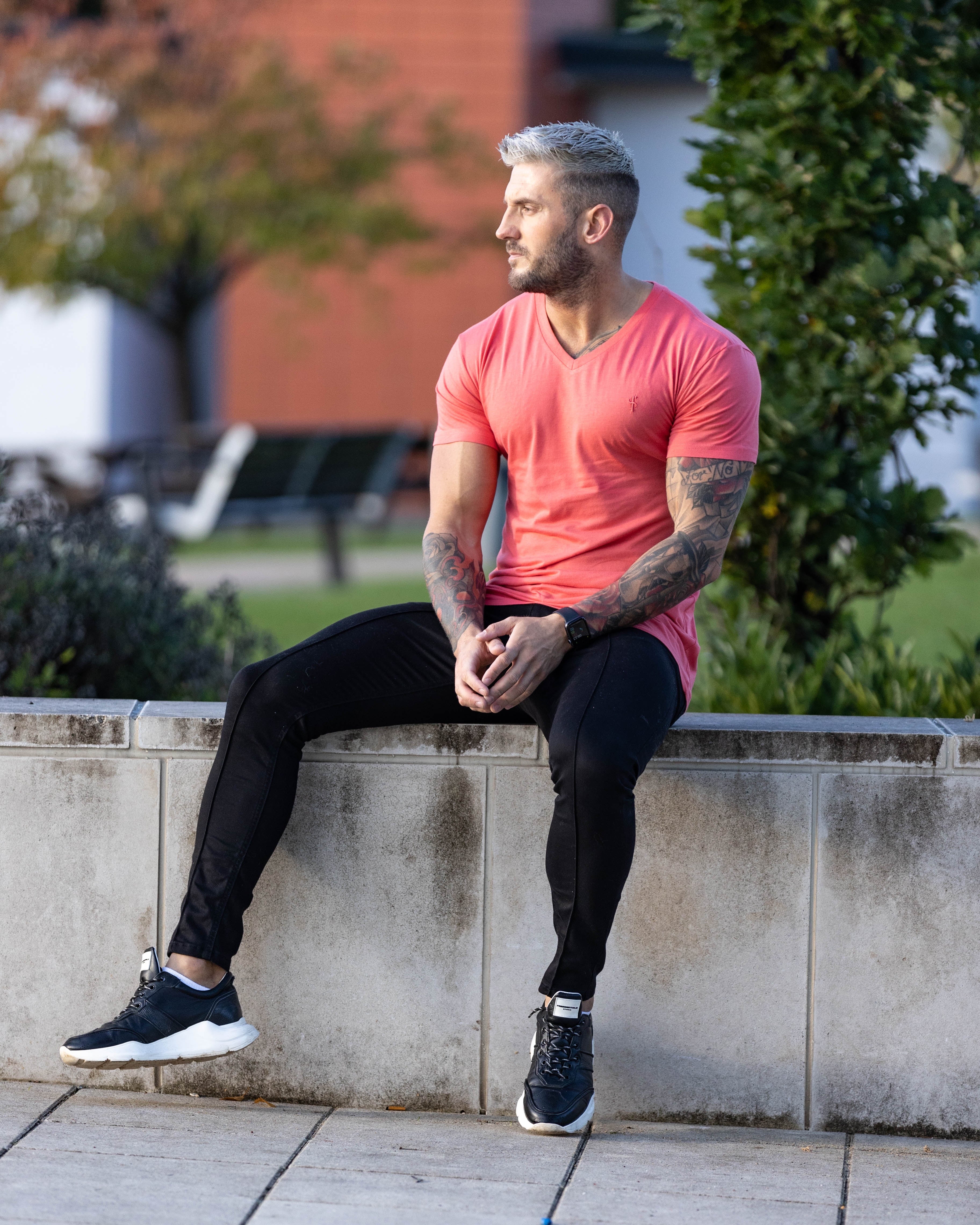 Classic Coral V Neck - FSH763