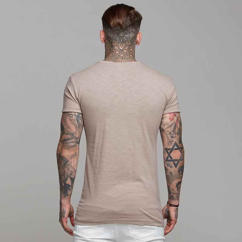 Father Sons Taupe Slub Crew - FSH261