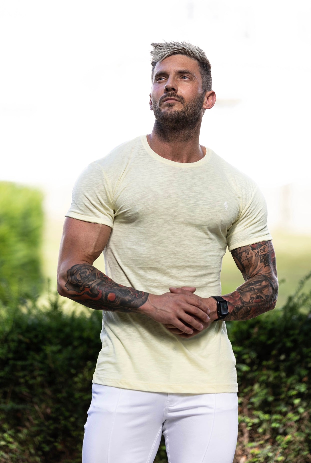 Baby Pink Slub Crew Short Sleeve