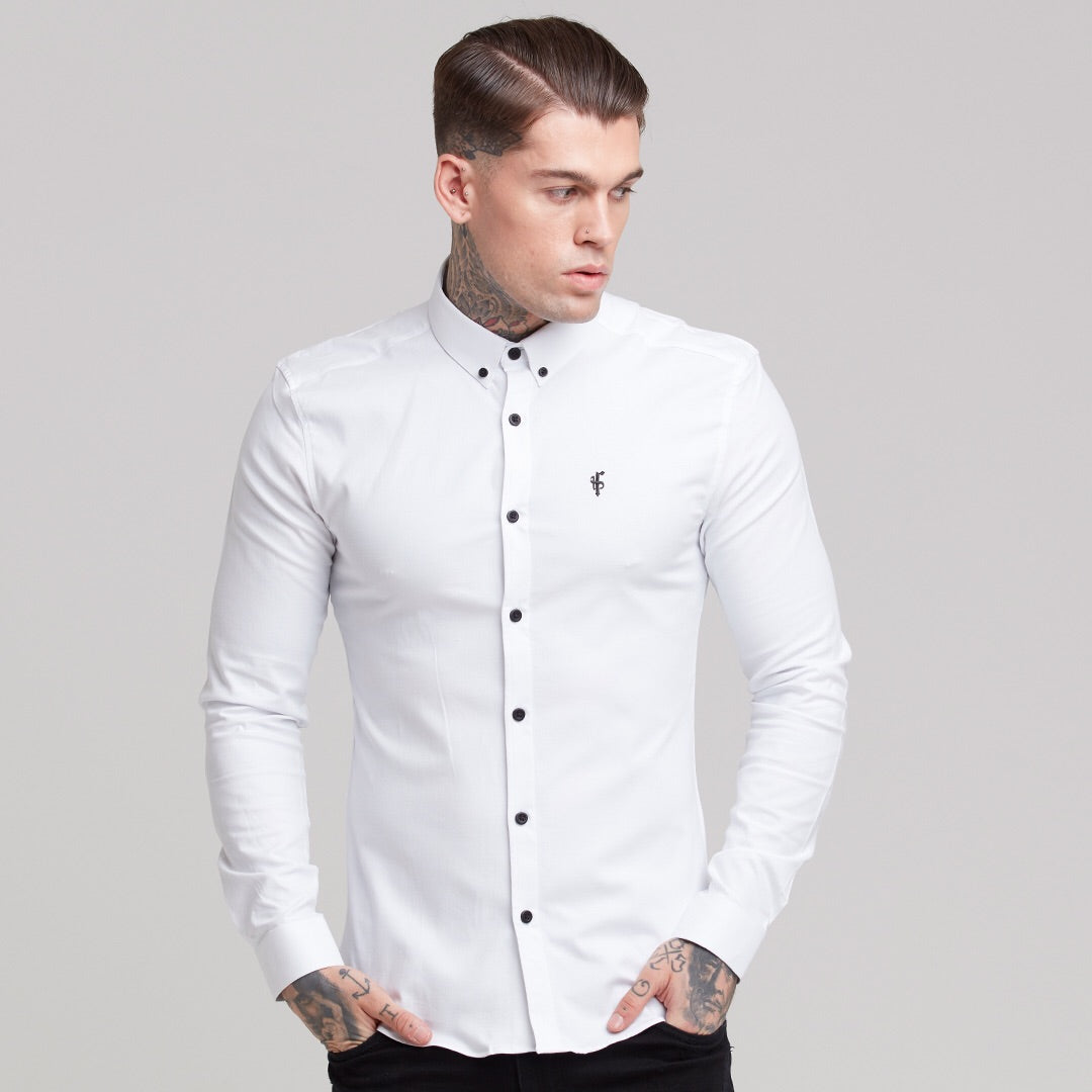Super Slim Stretch Classic Oxford White - FS300