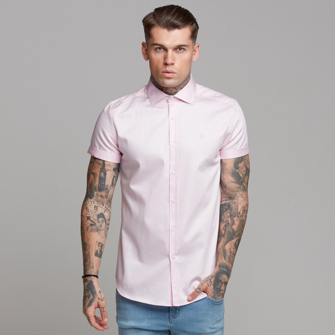 Classic Pink Luxe Egyptian Cotton Short Sleeve - FS444 (LAST CHANCE)