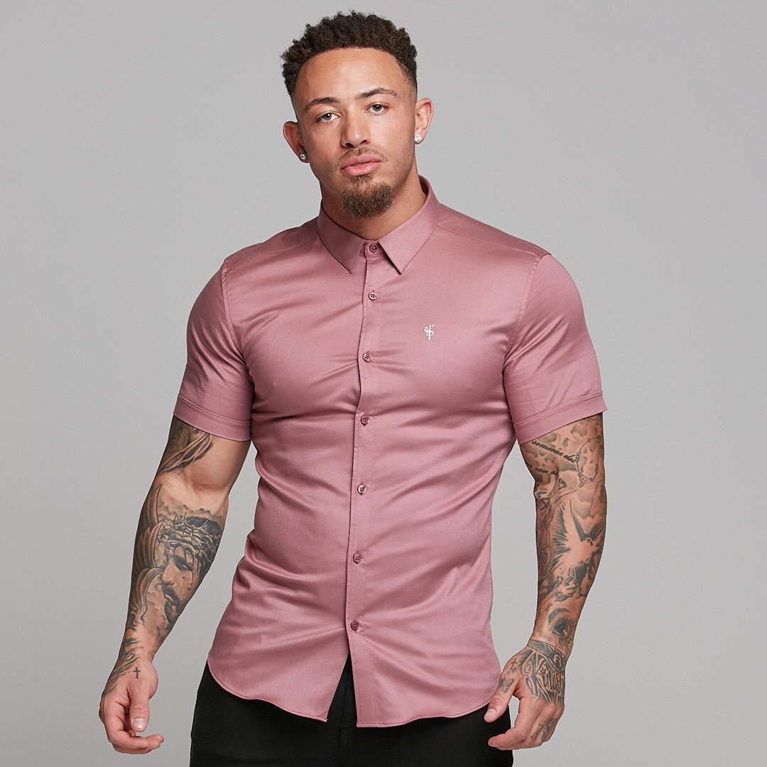 Super Slim Luxe Ultra Stretch Mauve Short Sleeve -  FS544