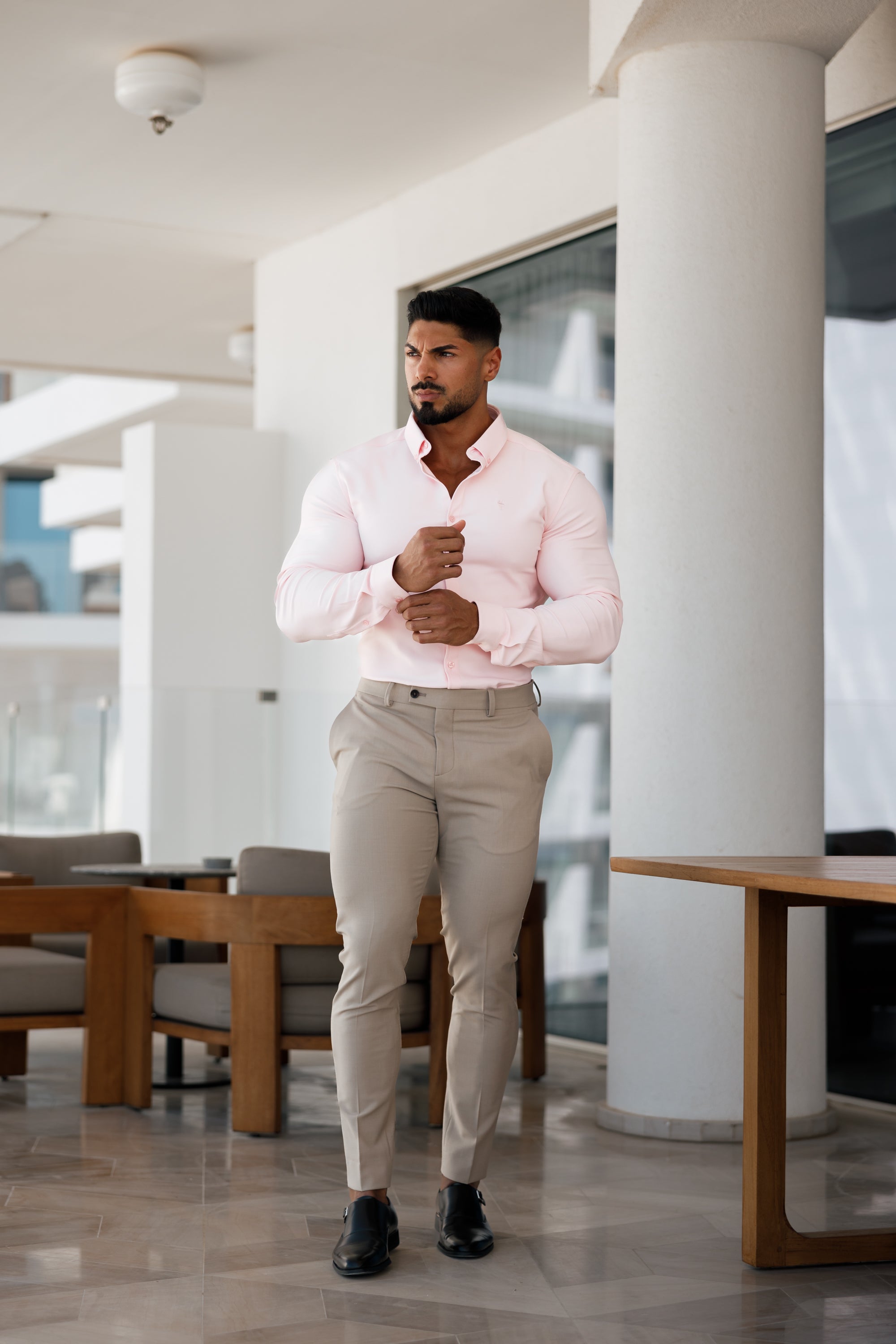 Super Slim Scuba Pink Long Sleeve Stretch - FS880