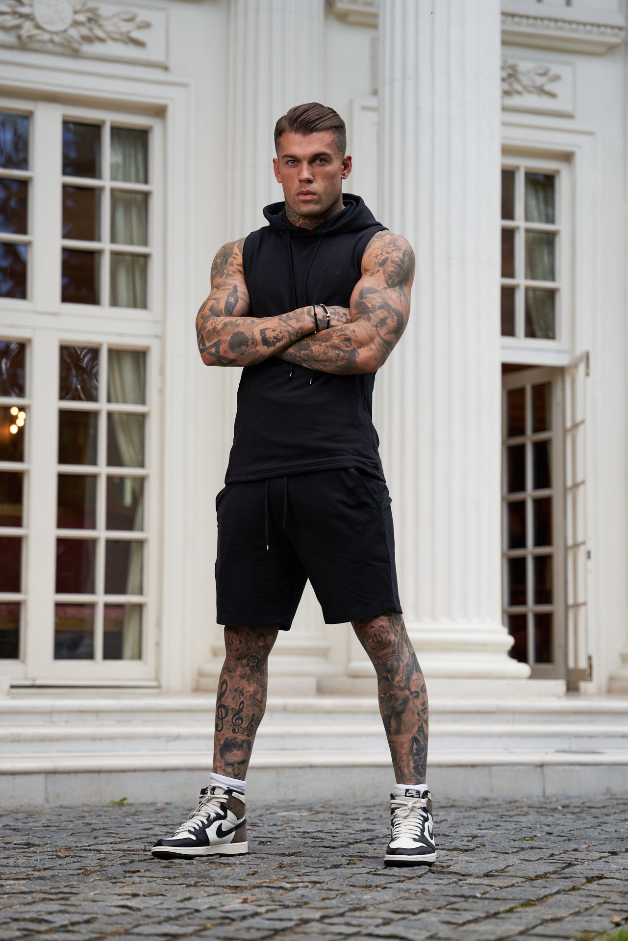 Black Elasticated Shorts - FSJS656