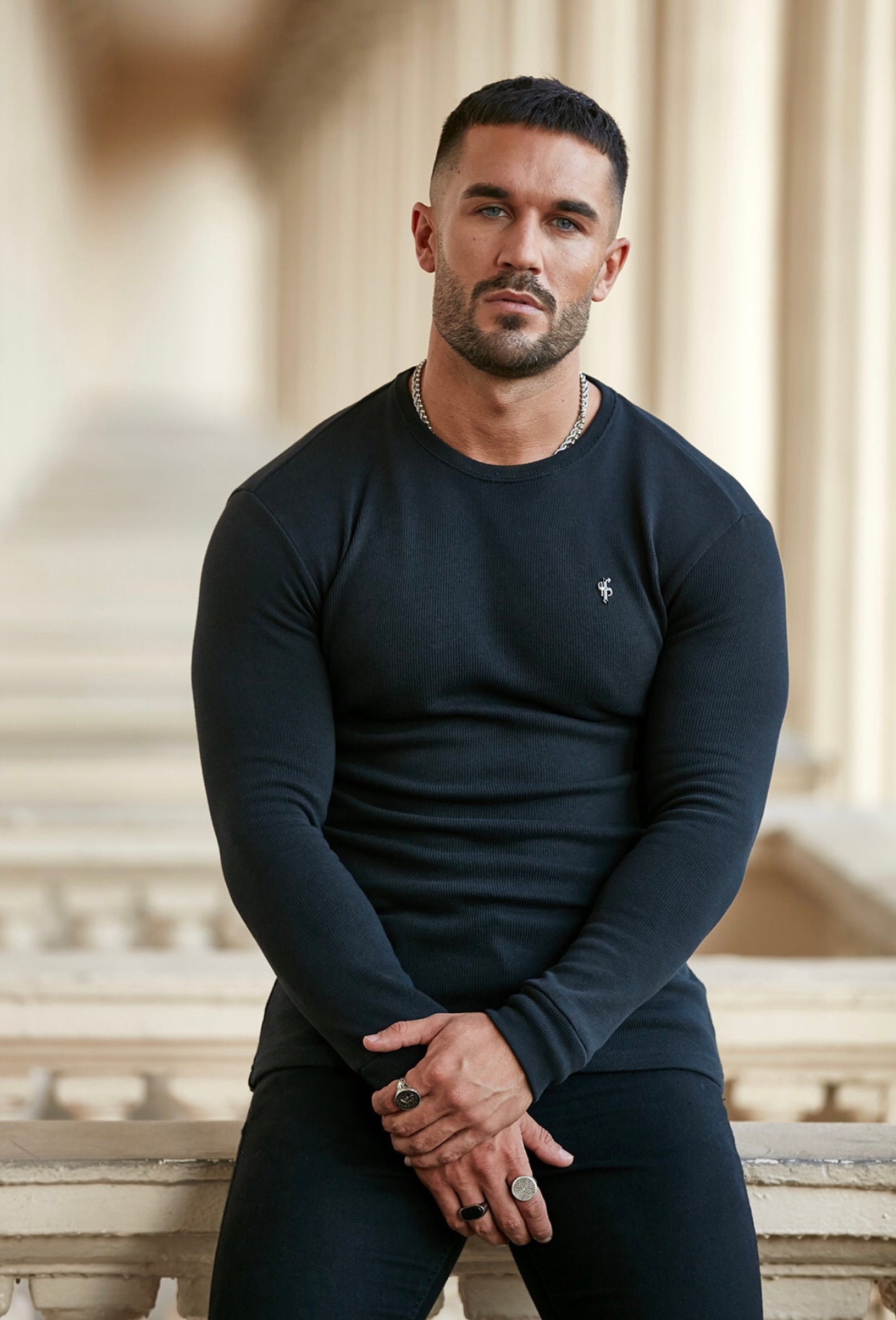 Classic Black Super Slim Jumper - FSH409