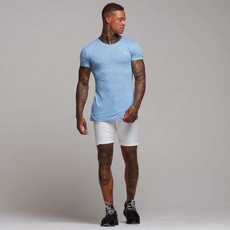 Father Sons Light Blue Slub Crew - FSH051