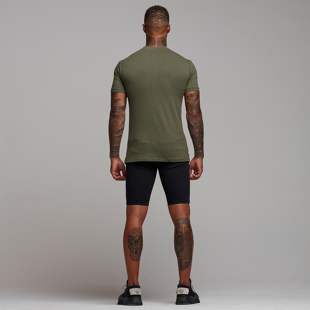 Classic Khaki Grandad Polo Shirt - FSH294