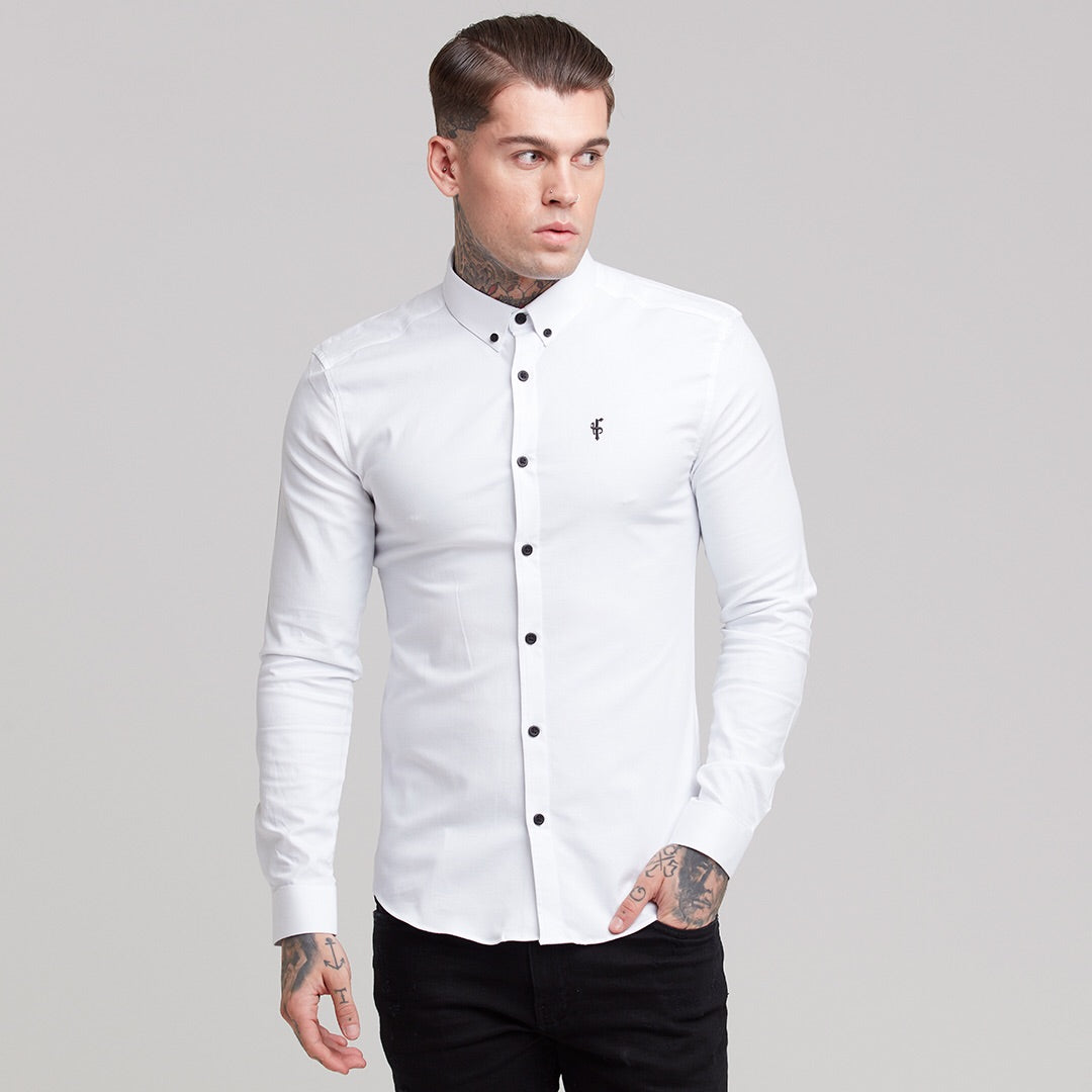 Super Slim Stretch Classic Oxford White - FS300