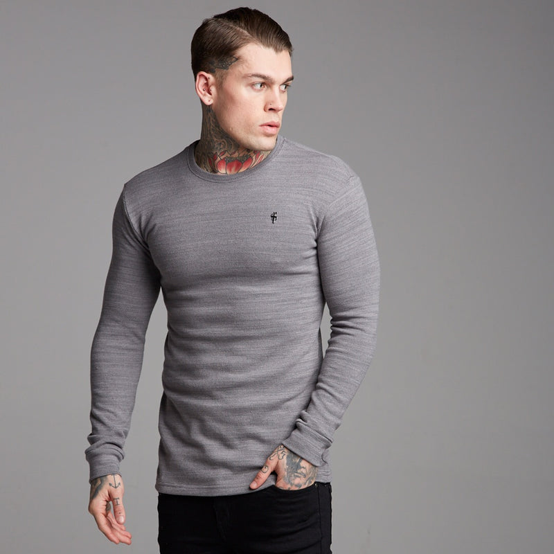 Father Sons Classic Grey Super Slim Sweater - FSH230