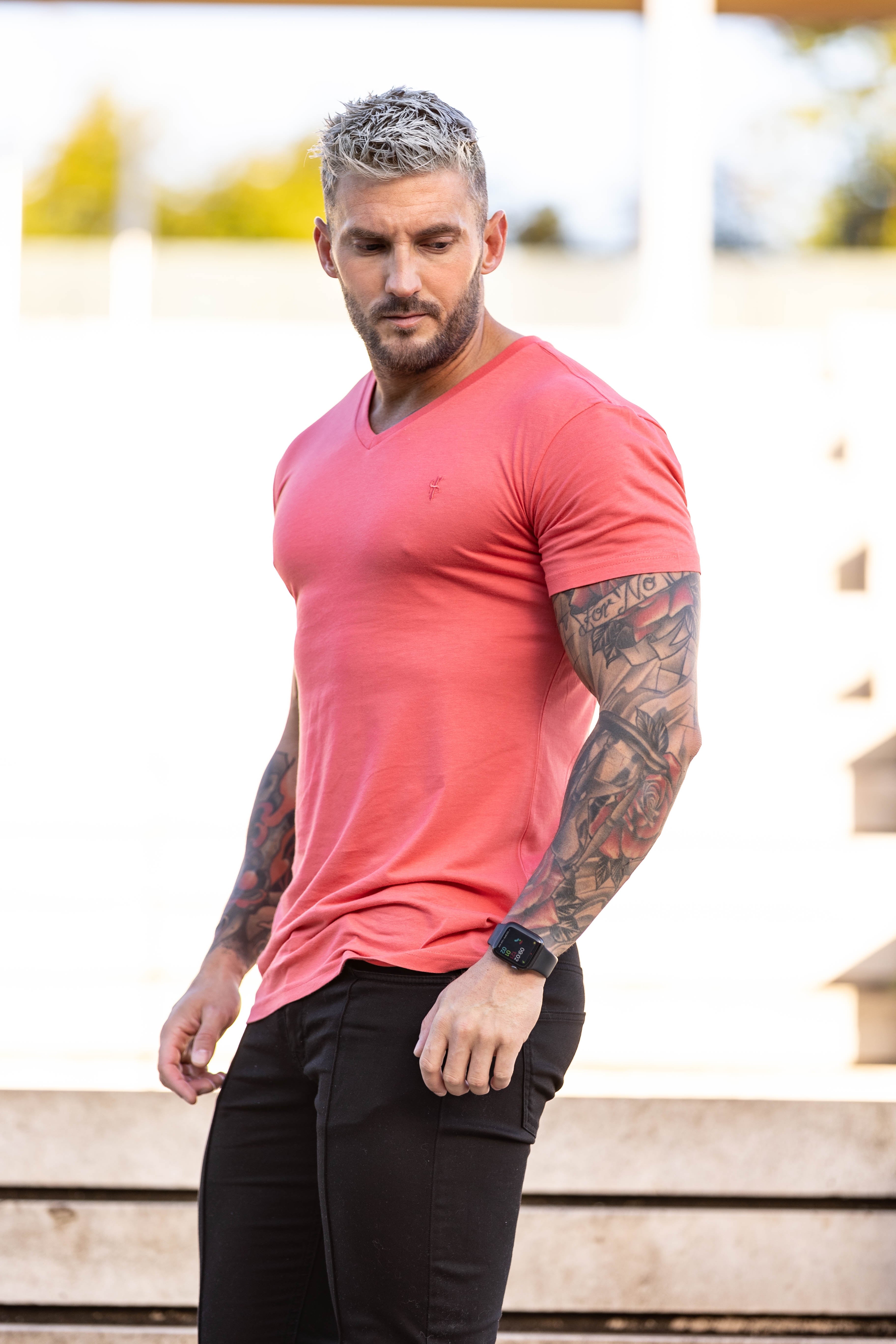 Classic Coral V Neck - FSH763