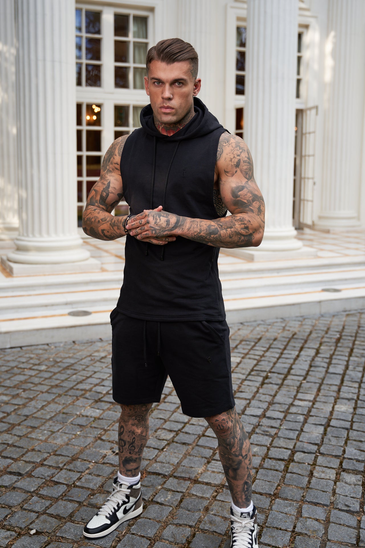 Black Elasticated Shorts - FSJS656